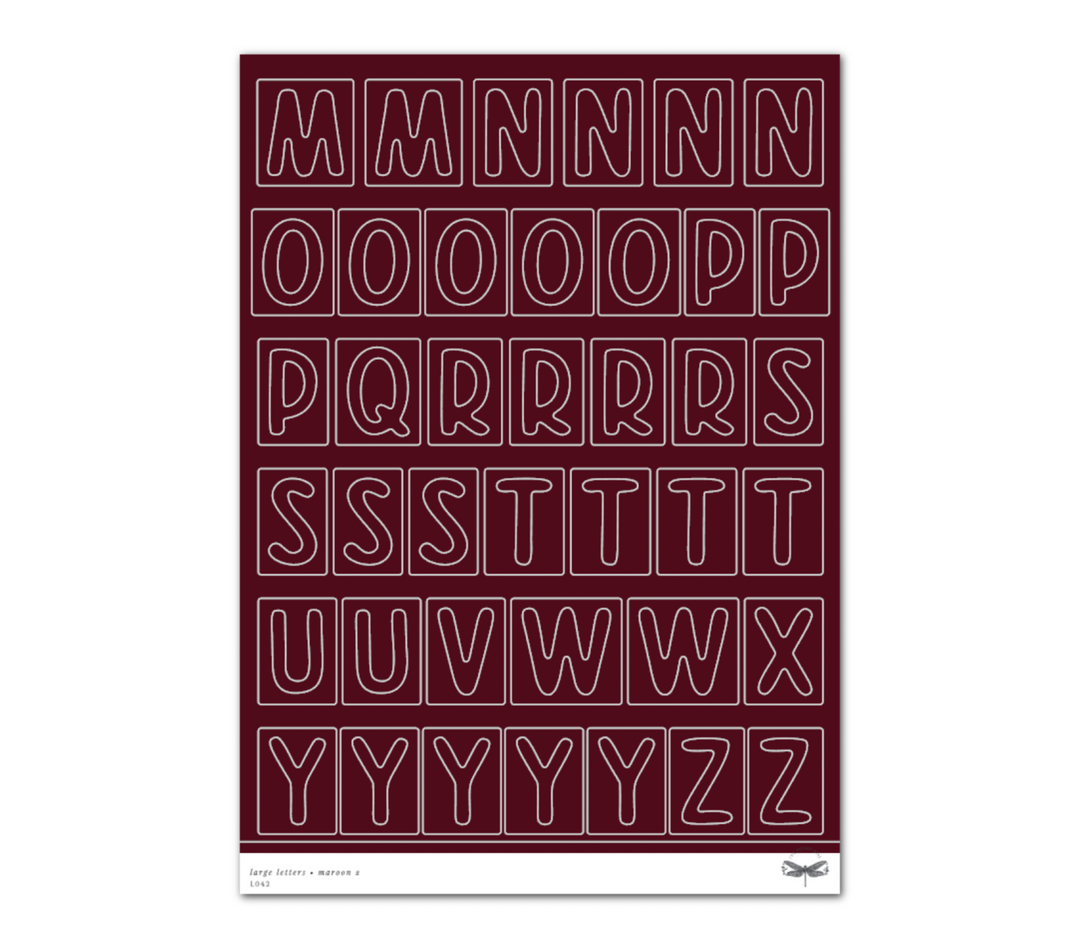 Large Letters • Maroon
