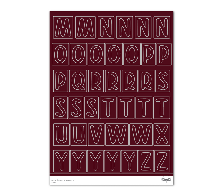 Large Letters • Maroon