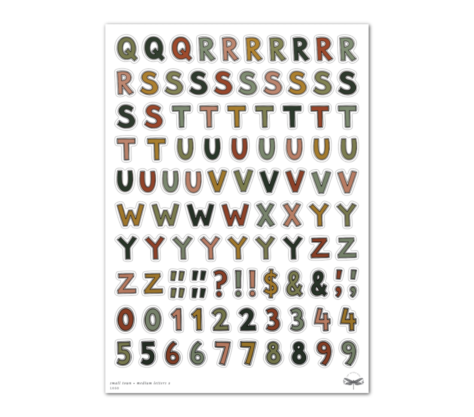 Small Town • Medium (Uppercase) Letters