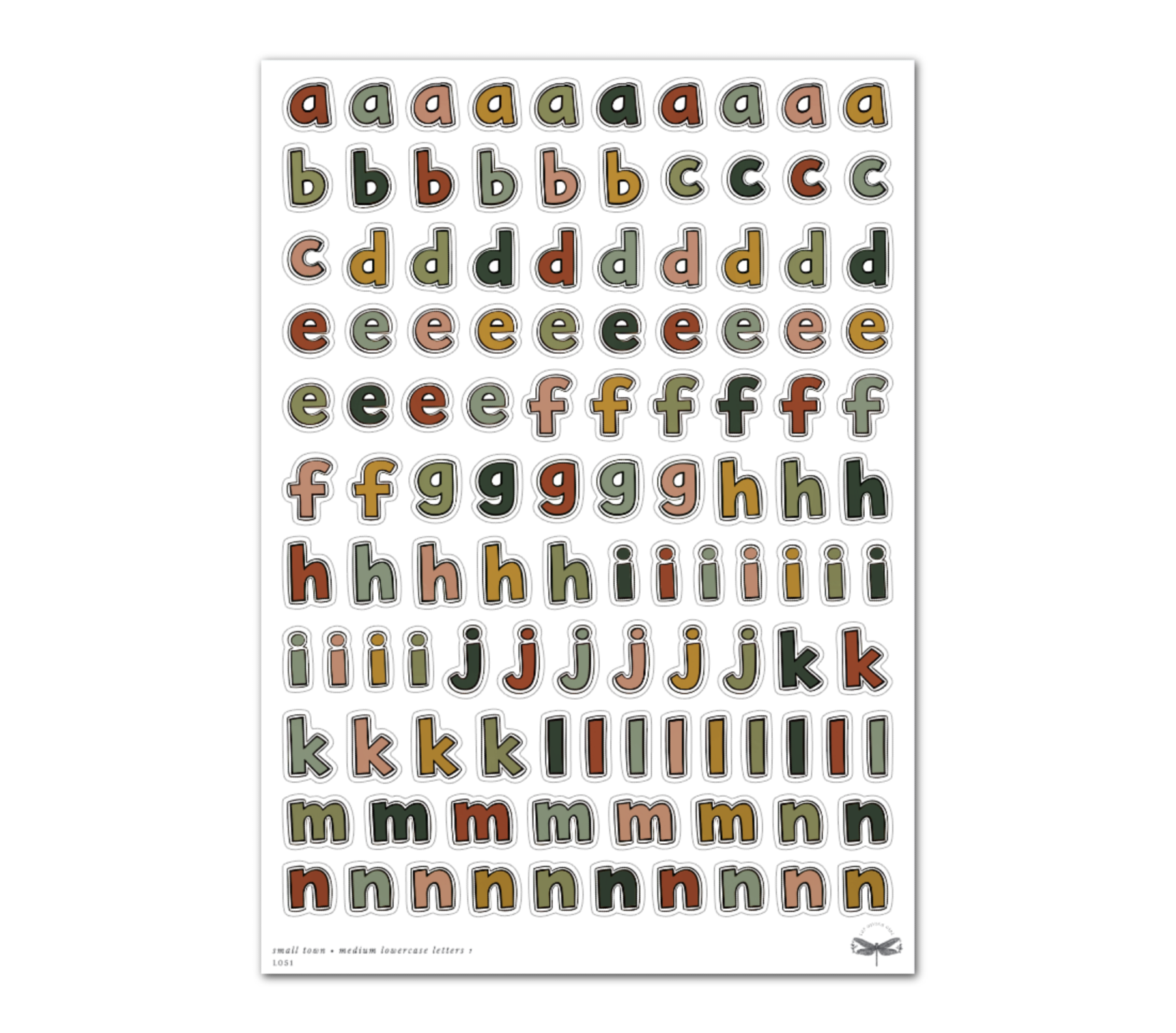 Small Town • Medium (Lowercase) Letters