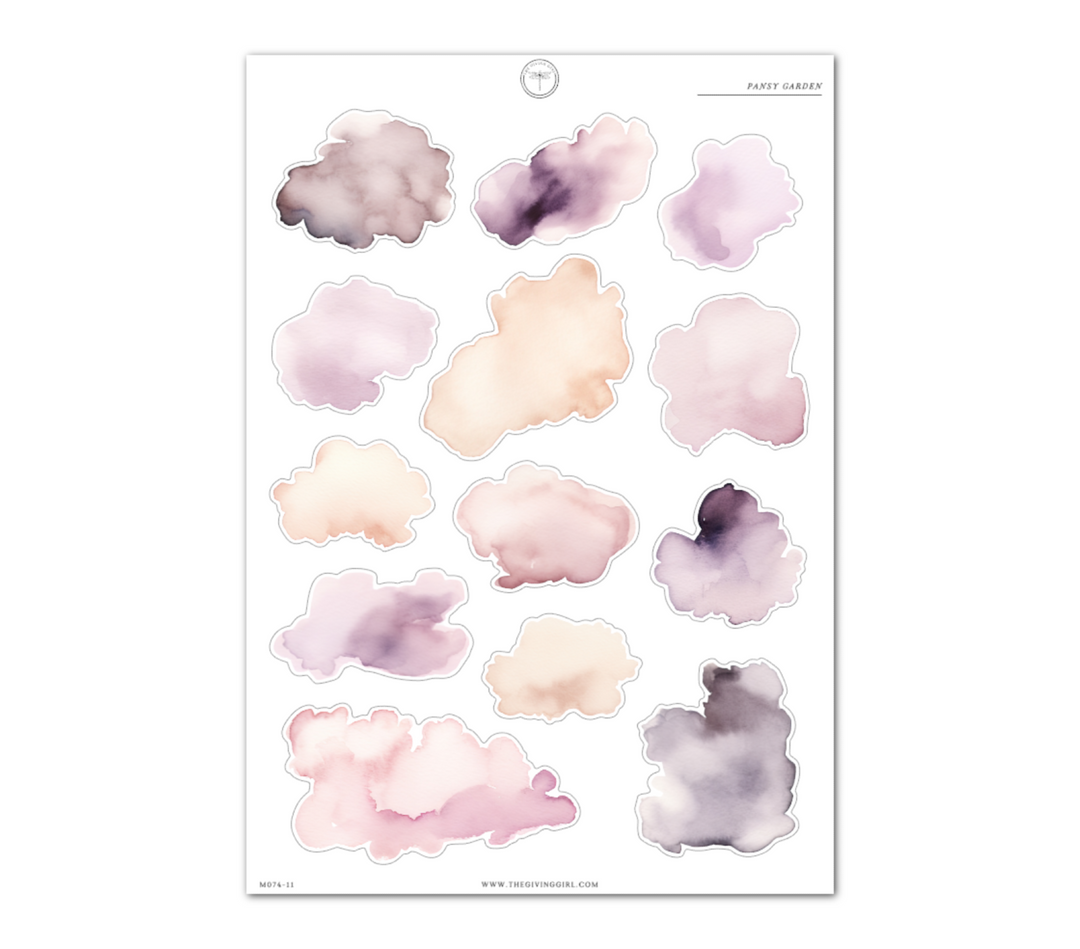 Pansy Garden | Watercolor Washes