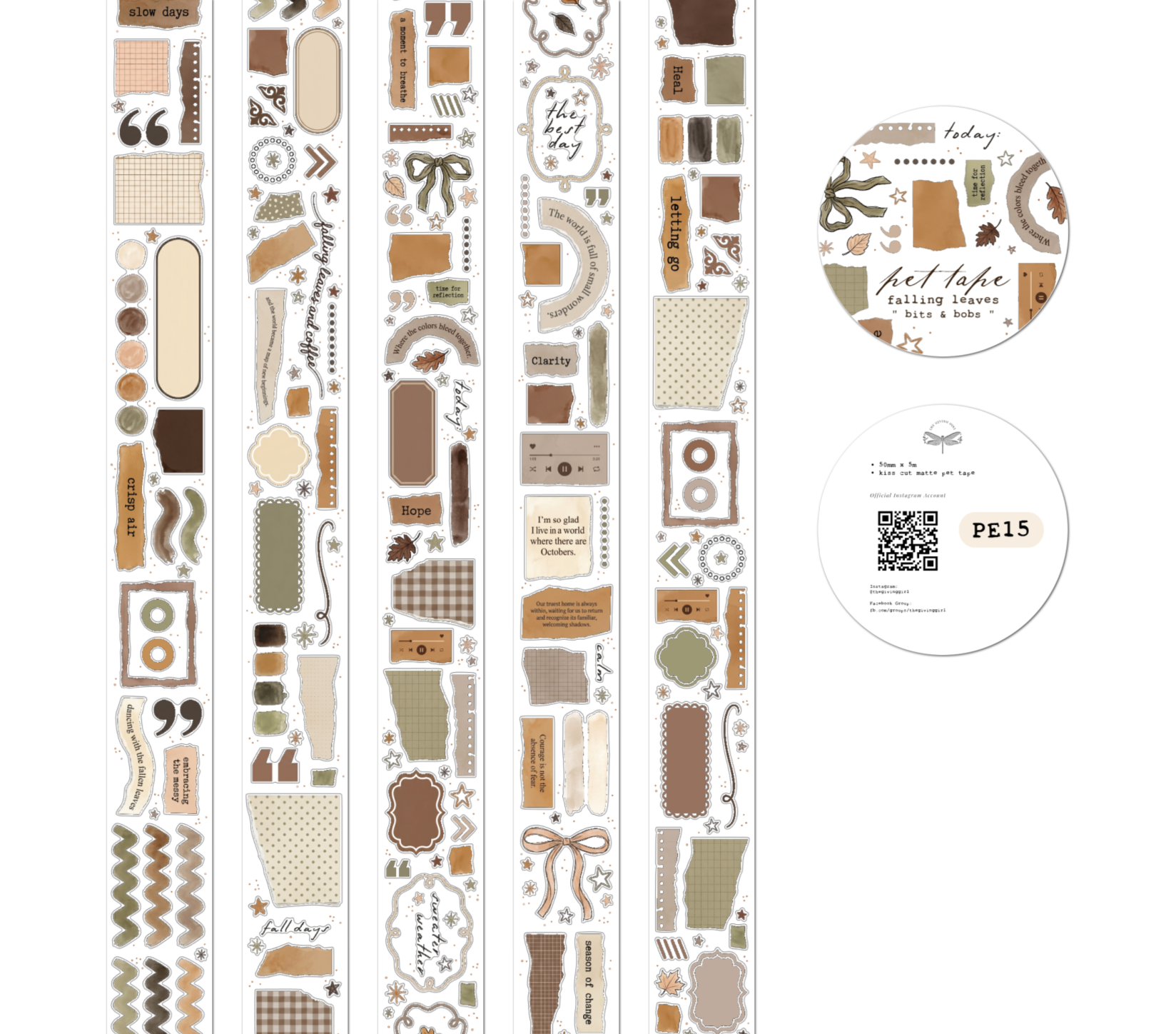 Falling Leaves - PET Tape Bundle