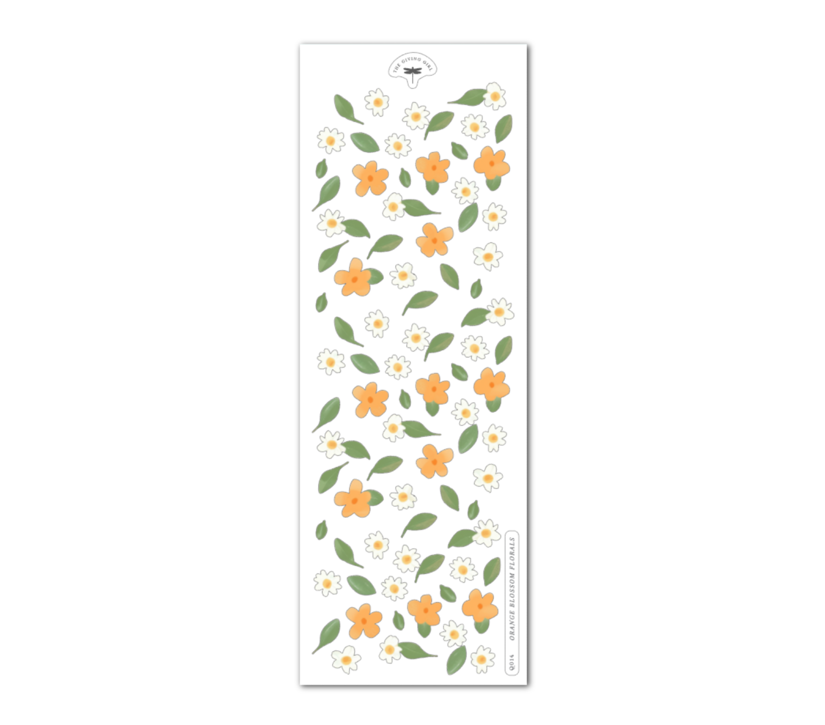 Orange Blossom Florals - Ephemera Stickers