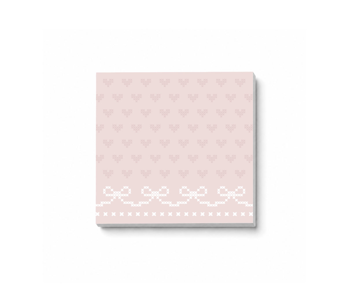 Comfy Days • Blush Cross Stitch Sticky Notes