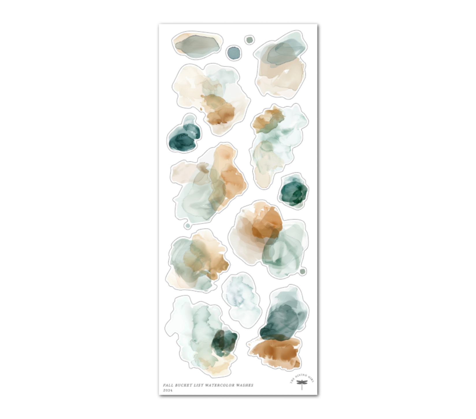 Fall Bucket List Watercolor Washes