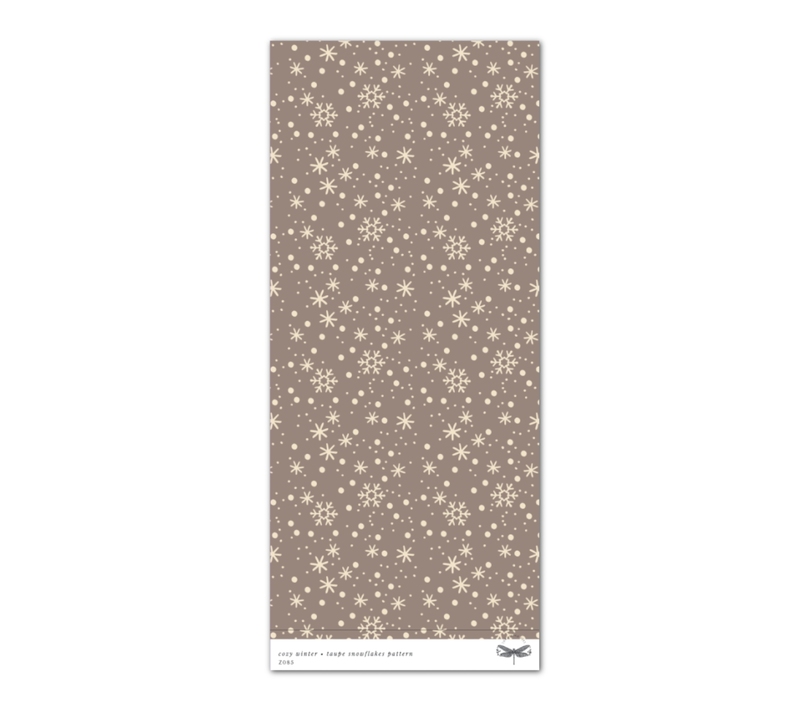 Cozy Winter • Taupe Snowflakes Pattern
