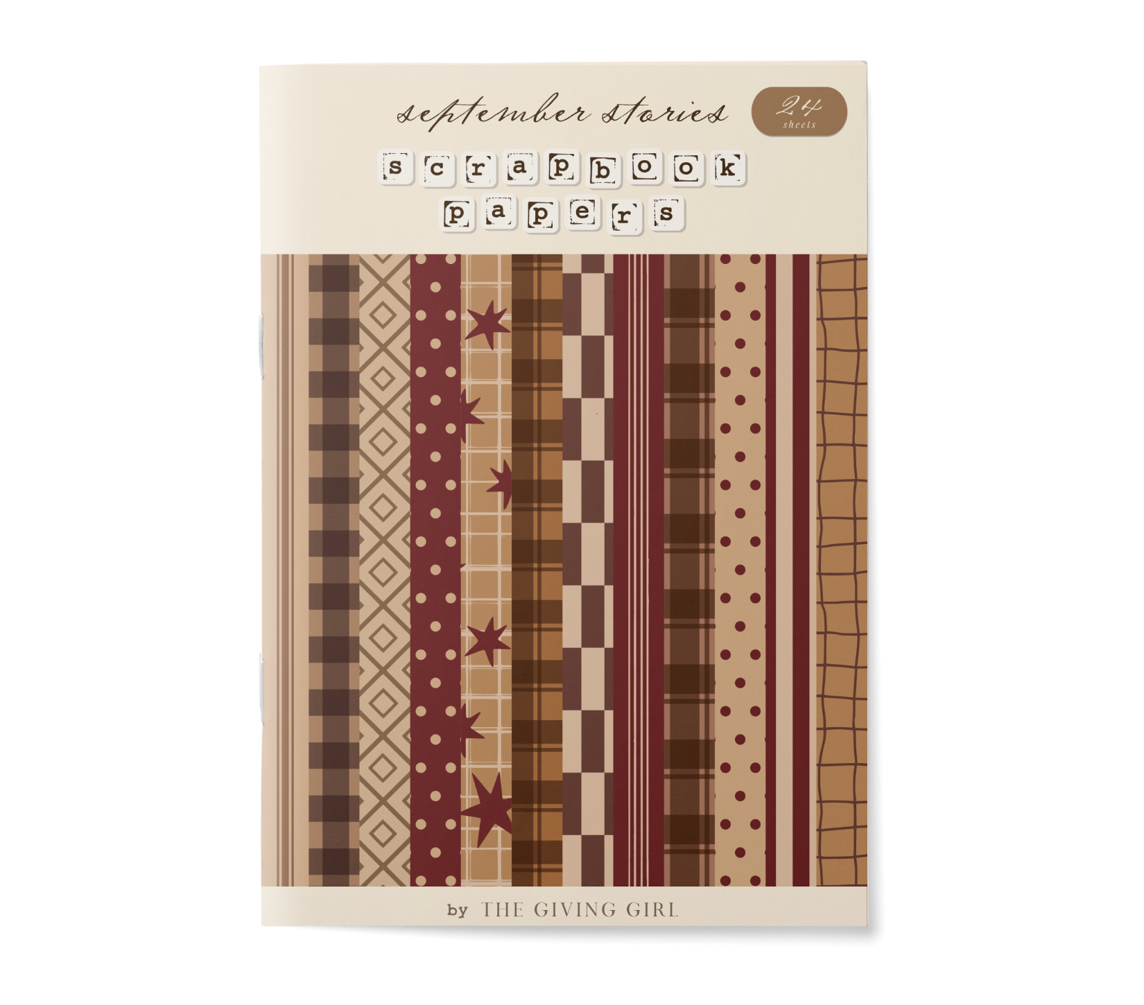 September Stories • Scrapbook Paper Booklet