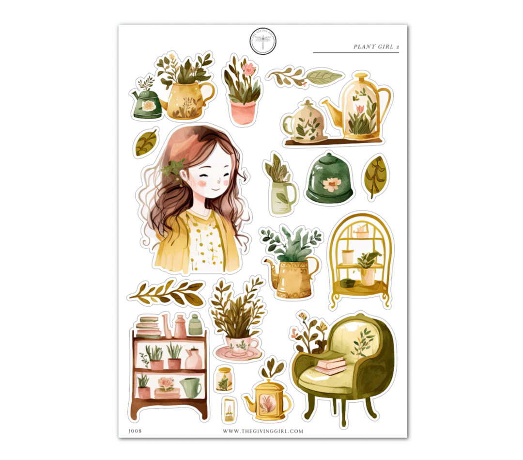 Plant Girl 2 - Daily Journaling Sheet