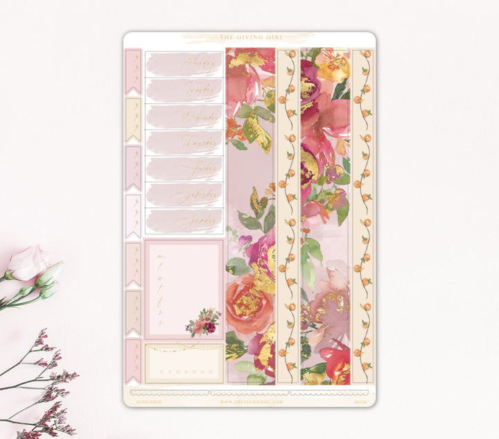 "Sunkissed" Foiled Sticker Kit: 4 Pages