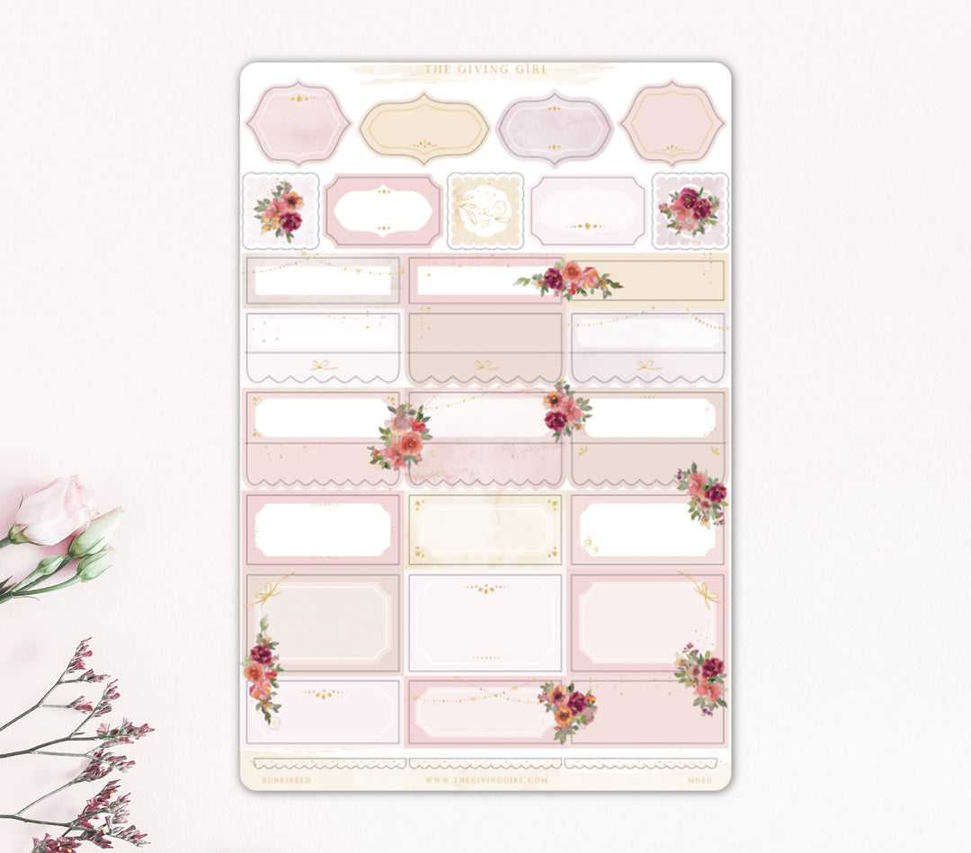 "Sunkissed" Foiled Sticker Kit: 4 Pages