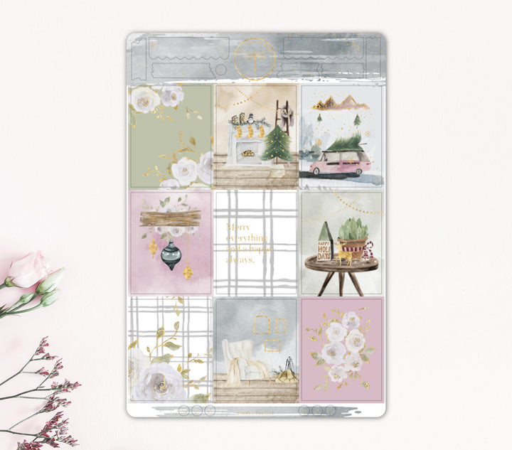 "Simply Festive" Foiled Sticker Kit: 4 Pages