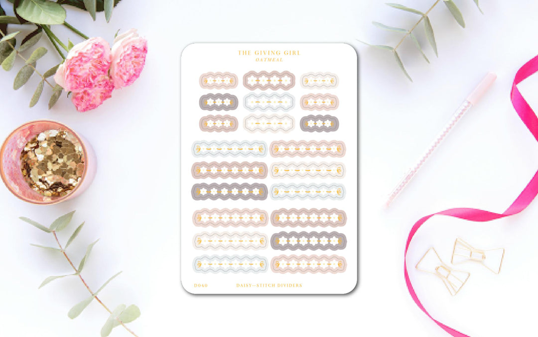 Oatmeal Daisy - Stitch Dividers